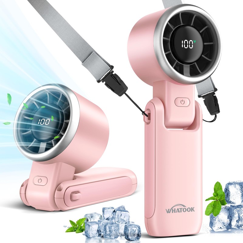 WHATOOK Portable Handheld Fan: Personal Fans with Air Turbo Tech,