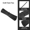 MECCANIXITY 250Pcs Twist Ties 4.7" Bread Ties Metallic Plastic Closure