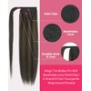 Youngsmile Ponytail Extensions Human Hair 16 Inch 65g Wrap Around