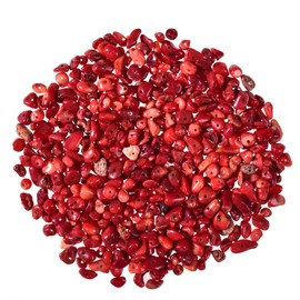 Cuentas de piedras preciosas sueltas perforadas con forma irregular de coral rojo natural de 5-8 mm con caja para hacer joyas de bricolaje
