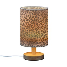 senya Table Lamp for Bedroom Living Room, Speckled Leopard Bedside Lamps with USB Charging Ports Nightstand Light Lamps