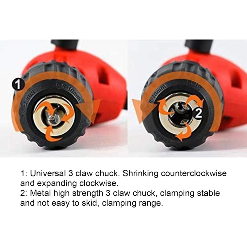 Drill Chuck Keyless 90 Degree 9.3mm Round Handle 0.8‑10mm Clamping