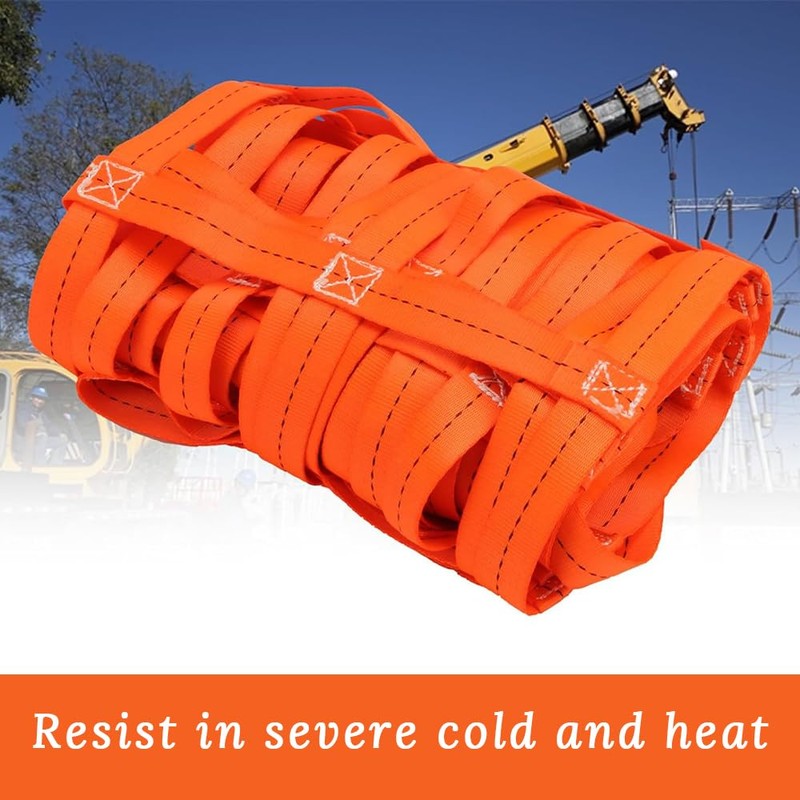 Safety Lifting Belt, Flat Nylon Sling Net, Heavy-Duty Cargo Lifting