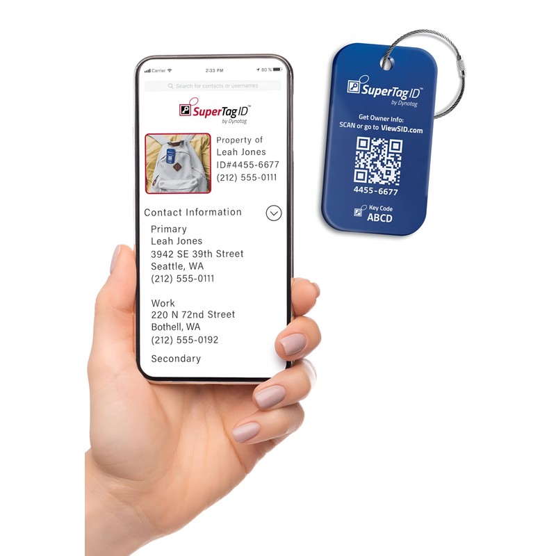 Dynotag® Sentry Series Solid Metal Web Enabled Smart Luggage ID