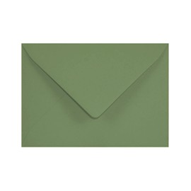 Netuno 25 Envelopes Olive Green DIN B6 125 x 175 mm 120 g Materica Verdigris Coloured High-Quality B6 Envelopes for Invitation Cards Wedding Cards Birthday Cards