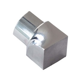 Dalsys Inner corner for tile rail, quarter circle profile, polished stainless steel, 10 mm, 1 piece, tile profile
