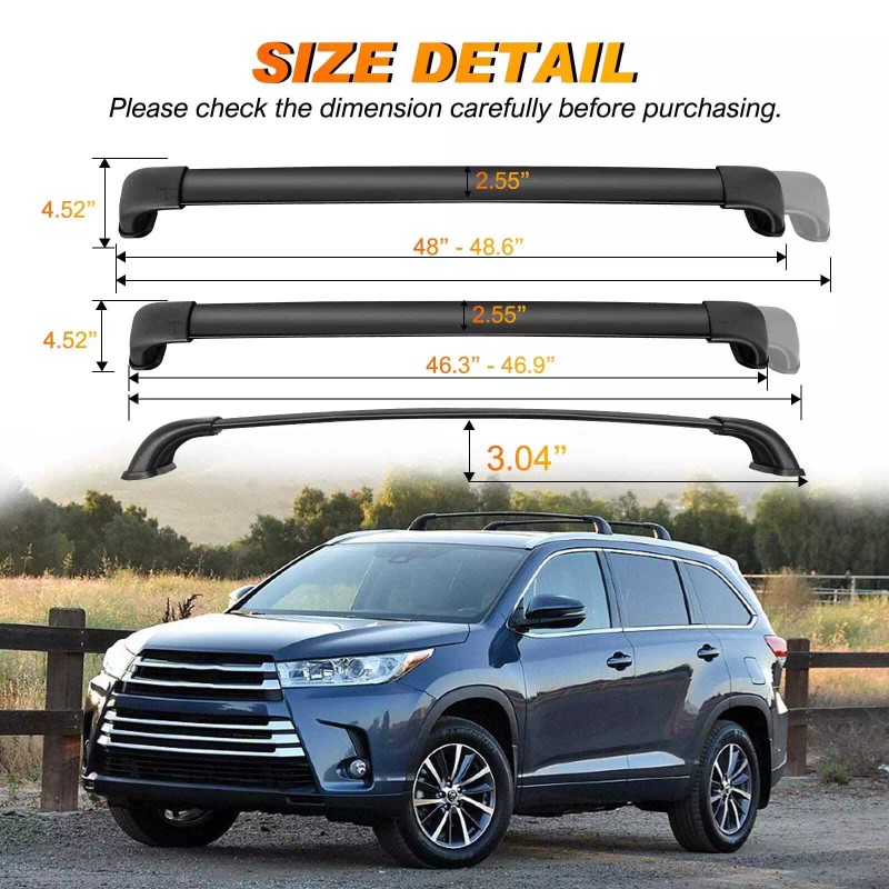 Nilight Roof Rack Cross Bars for Toyota Highlander XLE Limited