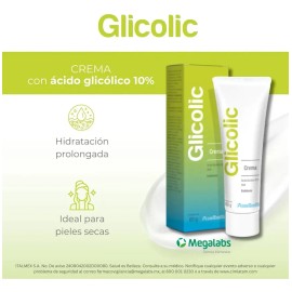 Glicolic Crema Hidratante Facial y Restaurador Cutáneo Ácido Glicólico 10% - 60 gr