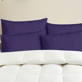 My home store Pillow Cases 4 Pack - T200 100% Egyptian Cotton Envelop Closure Pillowcases - Hotel Quality Wrinkle Free Soft & Breathable Pillows Cover (Navy Blue)