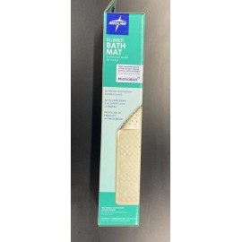 Medline Non Slip Anti Microbial Rubber Bathtub Bathroom Mat 13.4" x 29" - NEW