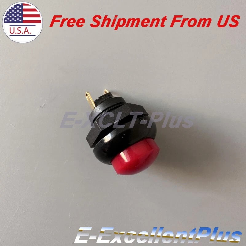 Unbranded For OTTO 21649 Red Waterproof Reset Button Switch 2-Pins