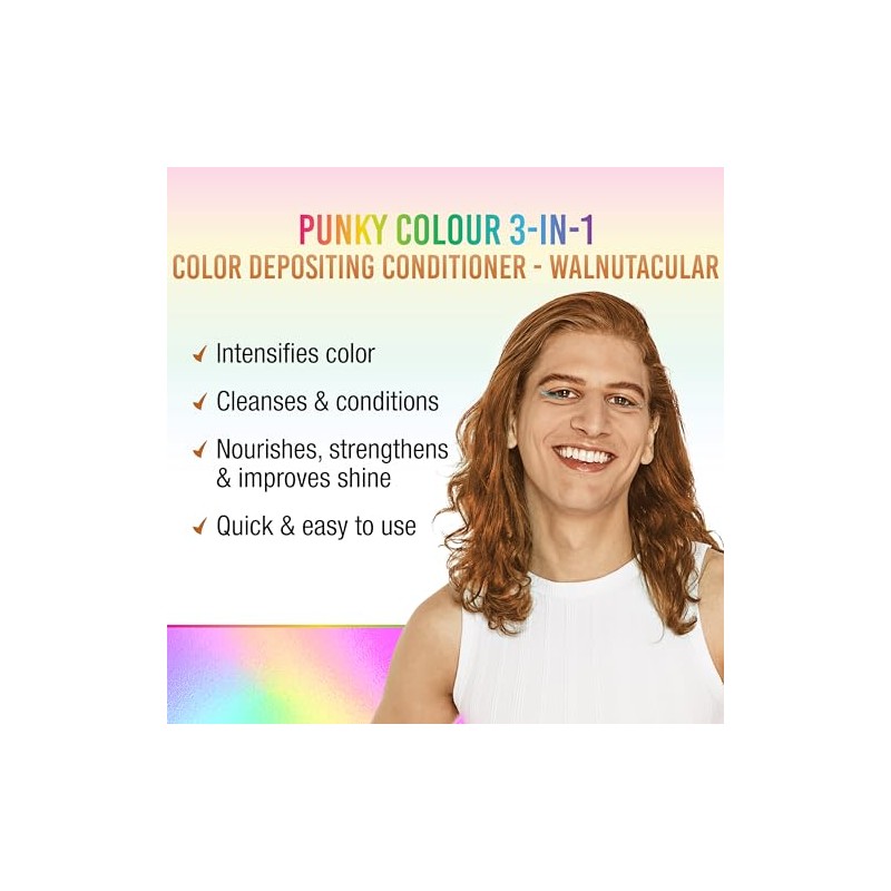 Punky Walnutacular 3 en 1 Champú Depositante de Color con