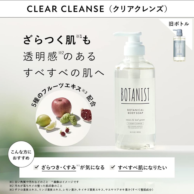 BOTANIST Botanist Body Soap Bottle, Clear Lenses, 17.3 fl oz