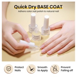 MIZHSE Quick Dry Clear Nail Polish, Basic Nail Polish, High Shine Finish and Matte Finish, Long Lasting Air Dry Fast Regular Polish Non Gel Nail Art Manicure Home