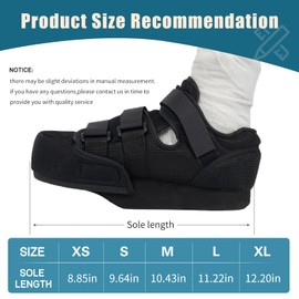 GHORTHOUD Sporty Footrest Shoe with Forefoot Protection - Closed Toe Protection Walking Boot Orthopaedic Foot Bandage for Sports, Everyday Use and Ankle Protection (M)