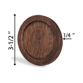CONSDAN Cup Coasters, Coasters for Drinks, USA Grown Hardwood, Wooden Cup Coasters Set for Bar Kitchen Home Apartment, Tabletop Protection, Oak Color 6 Pcs