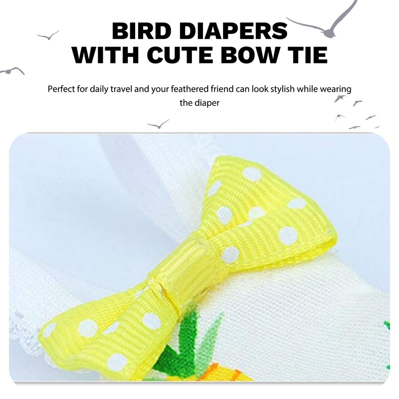 QBLEEV Bird Diaper Flight Suite, Reusable Parrot Nappy Cockatiel Clothes