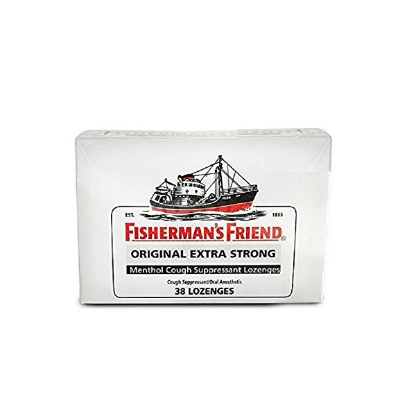 Lofthouse's Fisherman's Friend Menthol Cough Suppressant Lozenges, Original Extra-Strong , 38-Count Packs (Pack of 6)