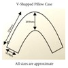 2 Pack Poly-Cotton Plain Dyed V Shaped Pillow Cases Covers