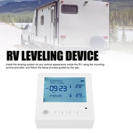 Luocute Wire Less RV Leveling System, Campers Travel Trailer Leveling System, Temperature Humidity Power Display Upgraded Visual for Motorhomes Trailers