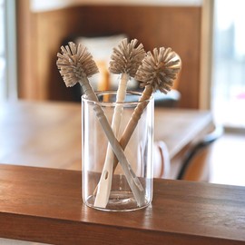 Azuma Kogyo Living Brush, 3 Color Set, Gap, Grooves, Reaching Corners, Brush 360° Flocking, For Cleaning Fine Places, Natural Color, Kitchen, Bath, Living Room, Window, Set of 3