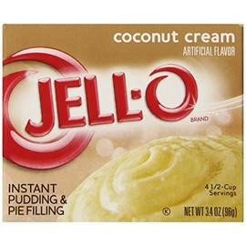 Jell-O Instant Pudding and Pie Filling, Coconut Cream, 3.4-Ounce Boxes (Pack of 6)) by Jell-O