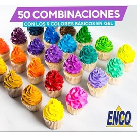 Enco, Kit 9 Colores en gel básicos de 40g