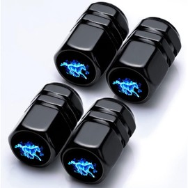 Tire Valve Stem Caps Horse Car Accessories 4-Pack - Aluminum Alloy Rust-Proof Universal Dust Covers Tire Air Cap for Car, SUV, Bike, Motorcycle Horse Lovers Gifts