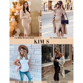 KIM S Pregnancy Must Haves Maternity Underwear Maternity Shapewear Pregnancy Underwear Biker Shorts Essentials Maternity Belly Support for Dresses Maternity Panties Slips (Black M)