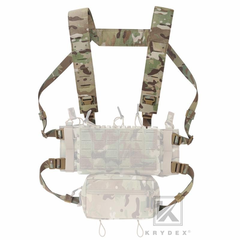 Krydex Tactical Chest Rig Padded Shoulder Strap Laser Cut H-Harness