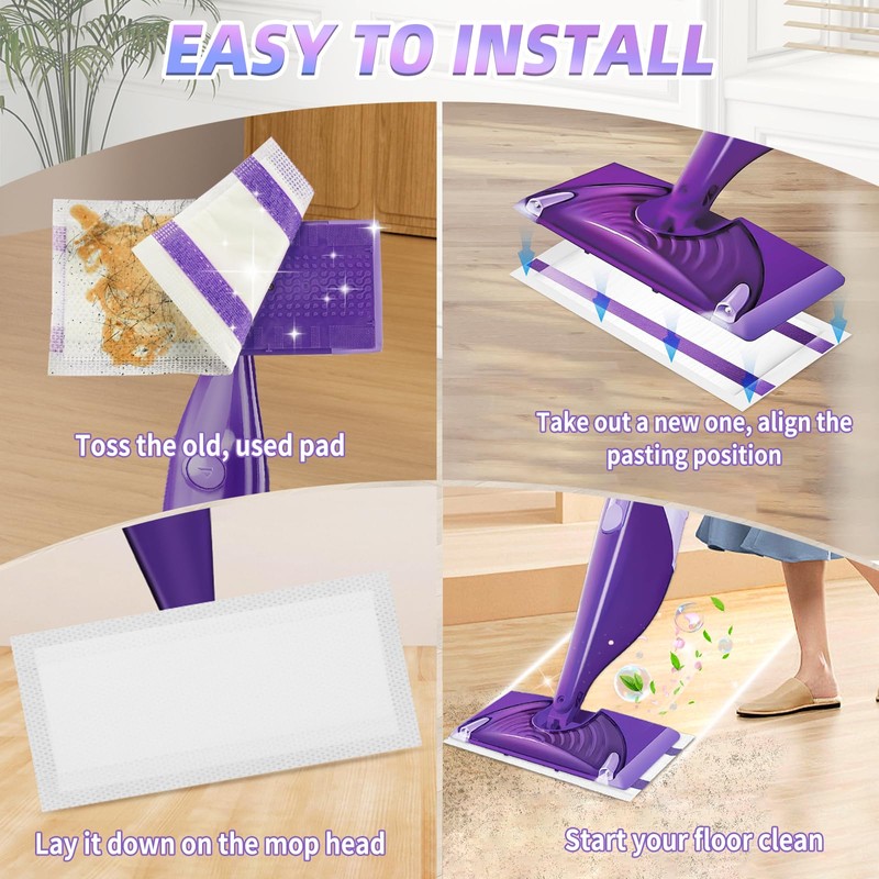 40 Count Mopping Pad for Wet Jet Mop Disposable Wetjet