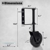 Auxdee 4.3 Inch Heavy Duty Fence Gate Wheel with Universal
