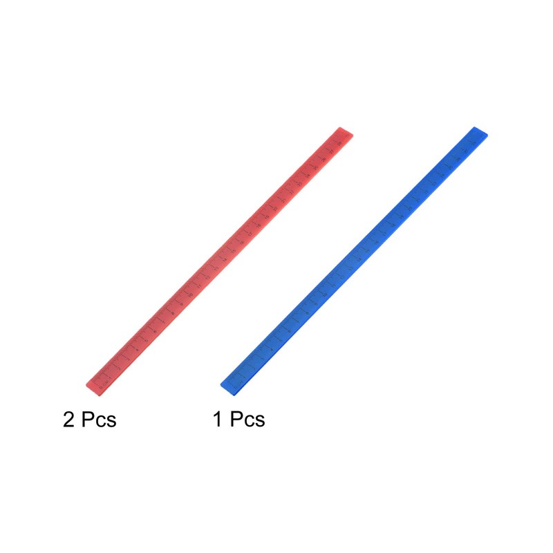 sourcing map 3pcs Whiteboard Magnetic Ruler 29cm Metric Blackboard Straight