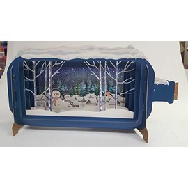 Message In A Bottle Xmas Snowmen Pop Up Christmas Greeting Card By Alljoy Cards