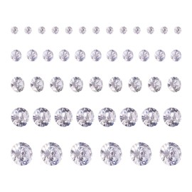 PandaHall 376pcs Faceted Clear Cubic Zirconia Stones Loose CZ Stones 2mm/3mm/4mm/5mm/6mm Grade A Rhinestone Cabochons Crystal Diamond Beads for Nail Art Craft Jewelry Making