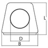 flanged cowl ventilator, 125x145x50mm