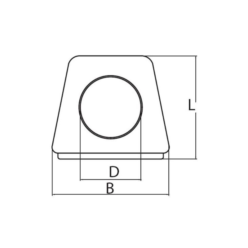 flanged cowl ventilator, 125x145x50mm