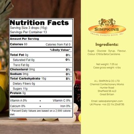 Simpkins Travel Sweets Barley Sugar Drops - English Candy from England - All Natural and Old Fashioned Candy Stocking Stuffers - Barley Sugar Candy British Hard Candy in a Tin Travel Pack (7 oz)