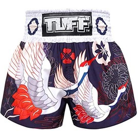 Tuff Boxing Muay Thai Shorts Trunks (TUF-MS639-NVB, M)
