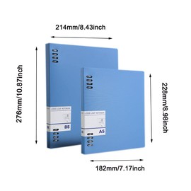 A5 / B5 Loose Leaf Notebook, Refillable Notebook Loose Leaf Binder Rings Journal Hard Cover Diary Ring Binder Business