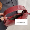 Women Underarm Bag Fashionable Glossy Surfaces PU Leather Shoulder Messenger