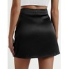 Zeagoo Mini Skirts for Women Stain Silk Skirts Black Skirts