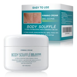 COSMOO Be Gone Body Souffle, Ultra Hydrating Crepe Skin Firming Cream for Neck, Arms & Legs, 3 Ounce