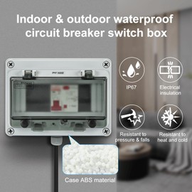 Animacyn Waterproof Electrical Box, Indoor/Outdoor Breaker Box, IP67 Rating. (8 Way)