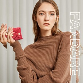 FANDARE Leather Coin Purses Women's Mini Purse Coin Bag Key Wallet Money Organiser Purse Waterproof Purse Money Clip Purse Coin Purse Red A, Red (red A)