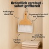 Sichler Haushaltsgeräte Handfeger und Kehrschaufel aus Bambus und Kunstoff, zum