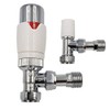 Aumix ½” x 15mm Thermostatic Classic Angle TRV Chrome White
