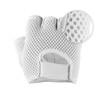 Mesh Net Training Gym Gloves White Finger Less Gloves for