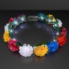 Light Up Rainbow Floral Wreath Flower Crown Headband with White