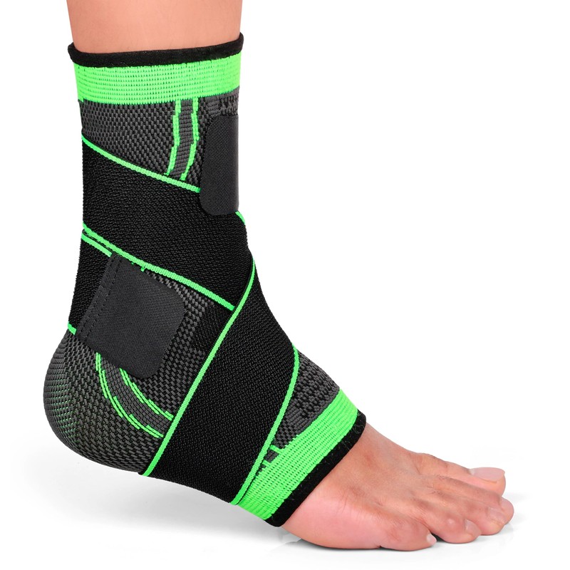Cavigliera Sportiva a Compressione Graduata con Fasce Elastiche Regolabili –